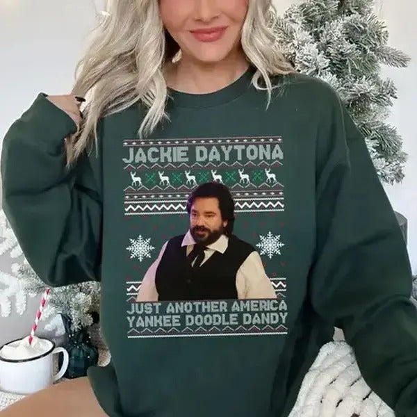 Jackie Daytona Just Another America Christmas Sweatshirt, Laszlo Cravensworth Sweater, Vampire Christmas shirt Hoodie