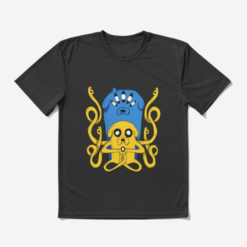 Jake the Dog Meditating Adventure Time T-Shirt, Unisex Cotton Crewneck T-Shirt