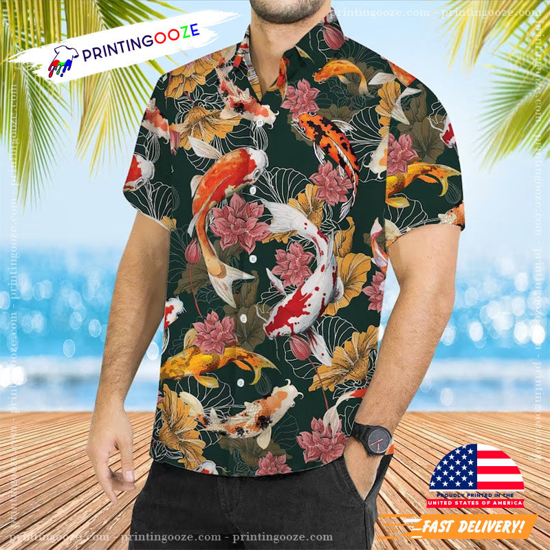 Japanese Koi Fish, Koi Fish Hawaiian Shirt
