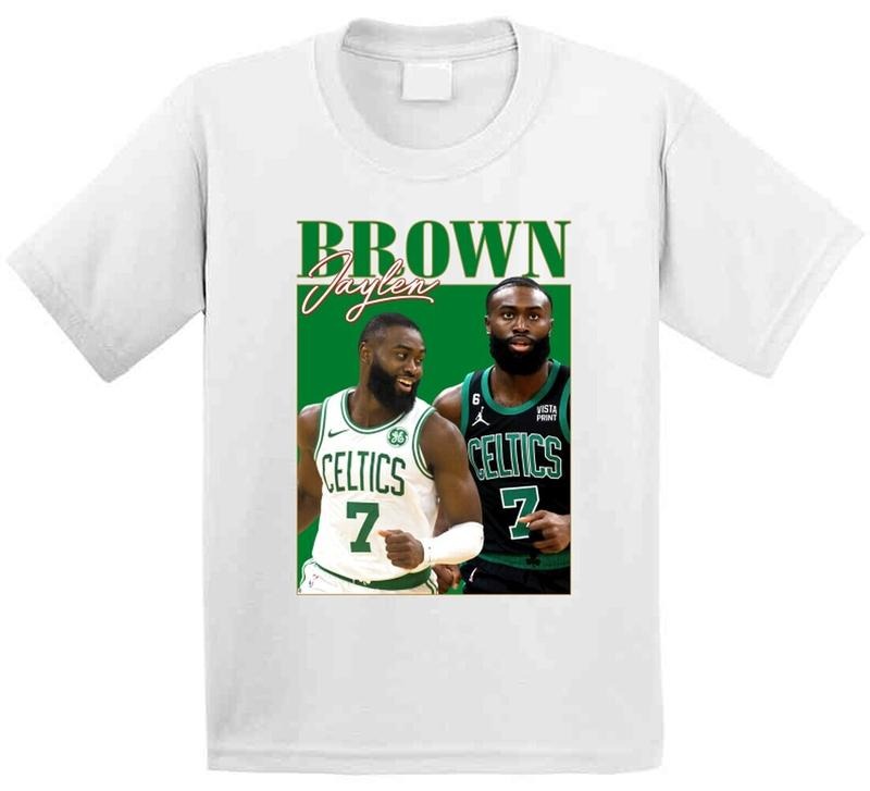 Jaylen Brown 90S Style T-Shirt, 100% Cotton Unisex Shirt, Gift For Fan Hoodie, Sweatshirt | InkThreadWorks.com