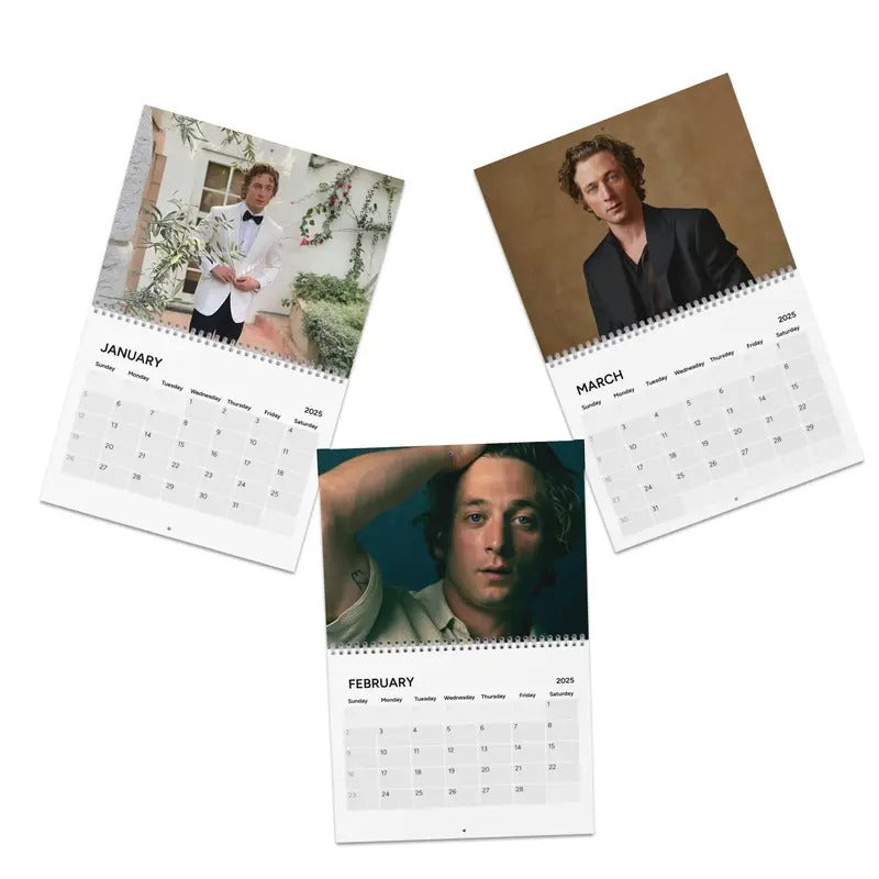 Jeremy Allen White Desk Calendar 2025, The Bear Gift, Yes Chef, Carmen Berzatto, Yes Chef, New Year 2025 Calendar