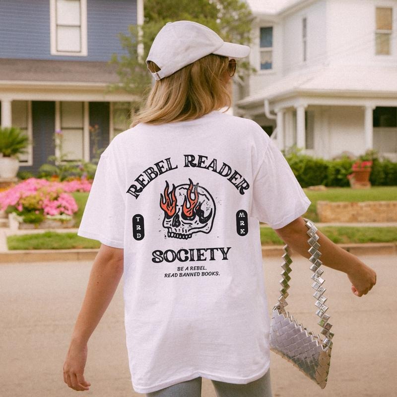 Jessie J Ross Rebel Reader Society Read Banned Books English Teacher T-shirt, Western Vintage Sweatshirt, Unisex Graphic Tee, Smooth Fabric, Aesthetic Streetwear Vibe