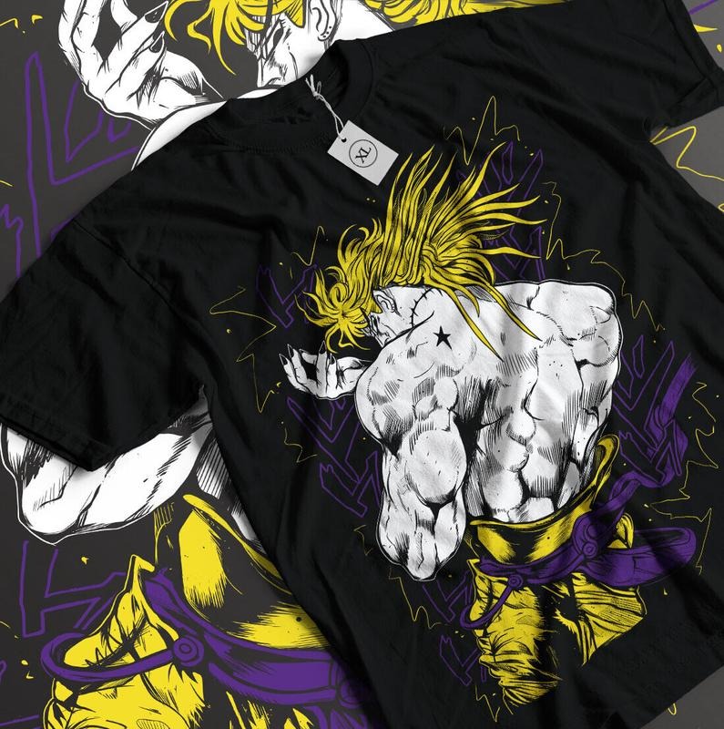 JoJo Bizarre Adventure Shirt Jotaro Kujo Tshirt Dio Giorno T-Shirt S-4XL Anime Shirt Hoodie, Sweatshirt | InkThreadWorks.com