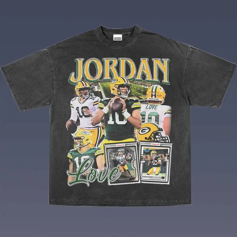 Jordan Love 1.0 VINTAGE TEE | AMERICAN FOOTBALL | GIFT FOR FAN