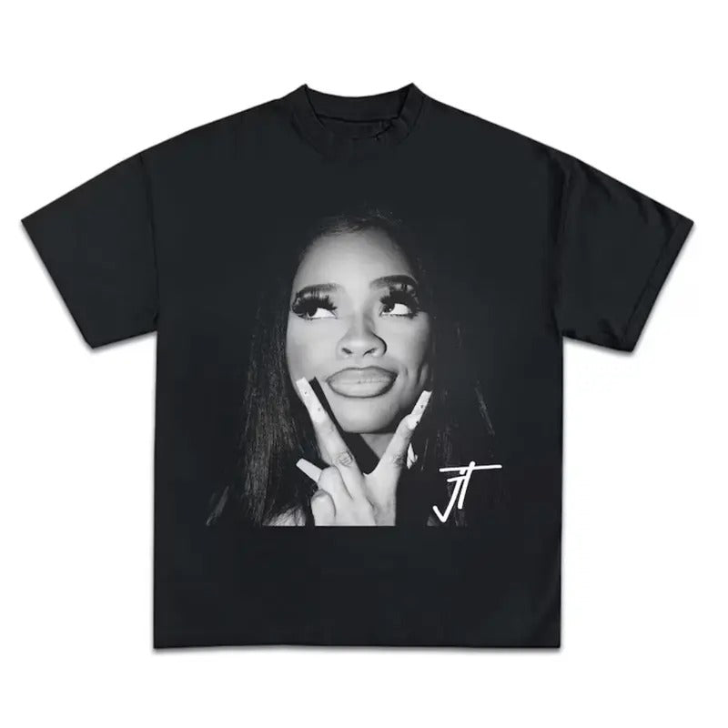 Jt Signature Graphic Tee T-Shirt, Gift For Women and Man Unisex T-Shirt 90s Vintage Bootleg Unisex Rap T-Shirt Vintage tee Menswear Top Underwear