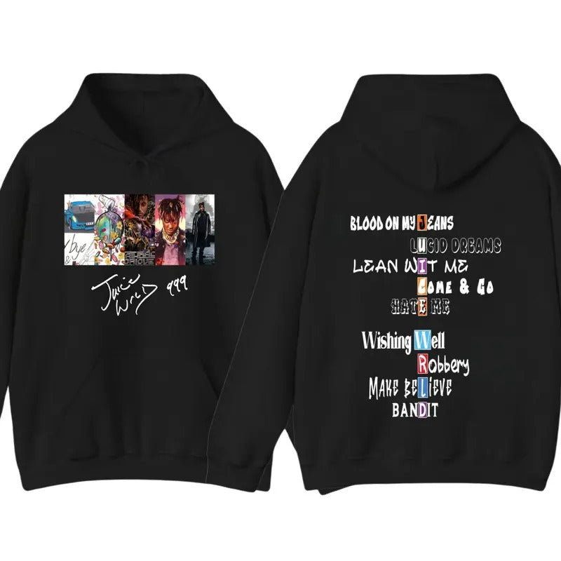 Juice WRLD Hoodie Sweatshirt T shirt Unisex, Juice WRLD 999 Lucid Dreams Hoodie Merch, Streetwear Hip Hop Urban Clothing, Vintage Sweatshirt_necocheatheodora Classic Cotton