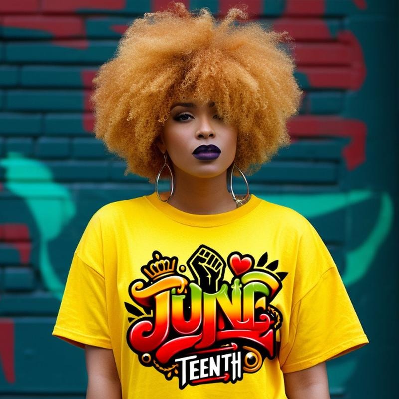 Juneteenth Graffiti T-shirt, Celebrate Juneteenth 1865 Shirt, Celebrating Black Freedom Tees, Black Pride Culture T-shirt, Black Girl Magic Shirt, African American Tee