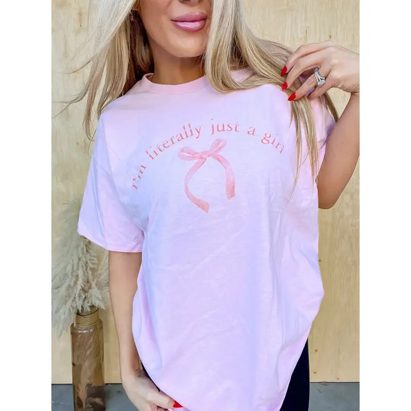 Just A Girl Graphic Top