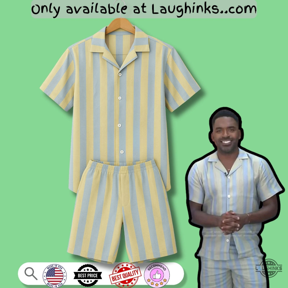 Justin Sylvester Mist Strata Cuba Nicola Hawaiian Shirt And Shorts On E News