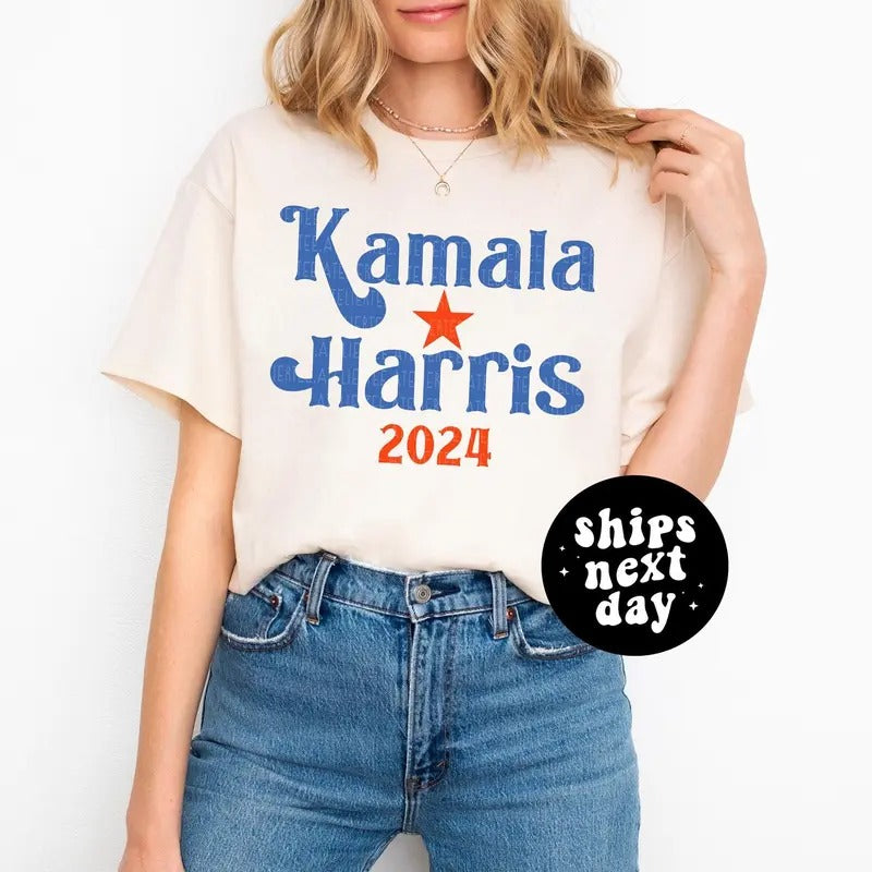 Kamala Harris Shirt 2024 Female President Kamala Harris For The People Tee Election Girl Power Shirt Gift For Her Madam...
