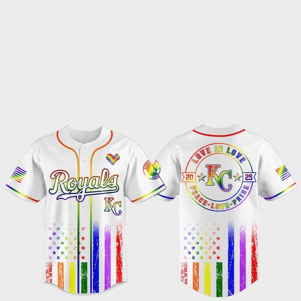 Kansas City Royals Pride Month Love Is Love 2025 Jersey - Grishko.com