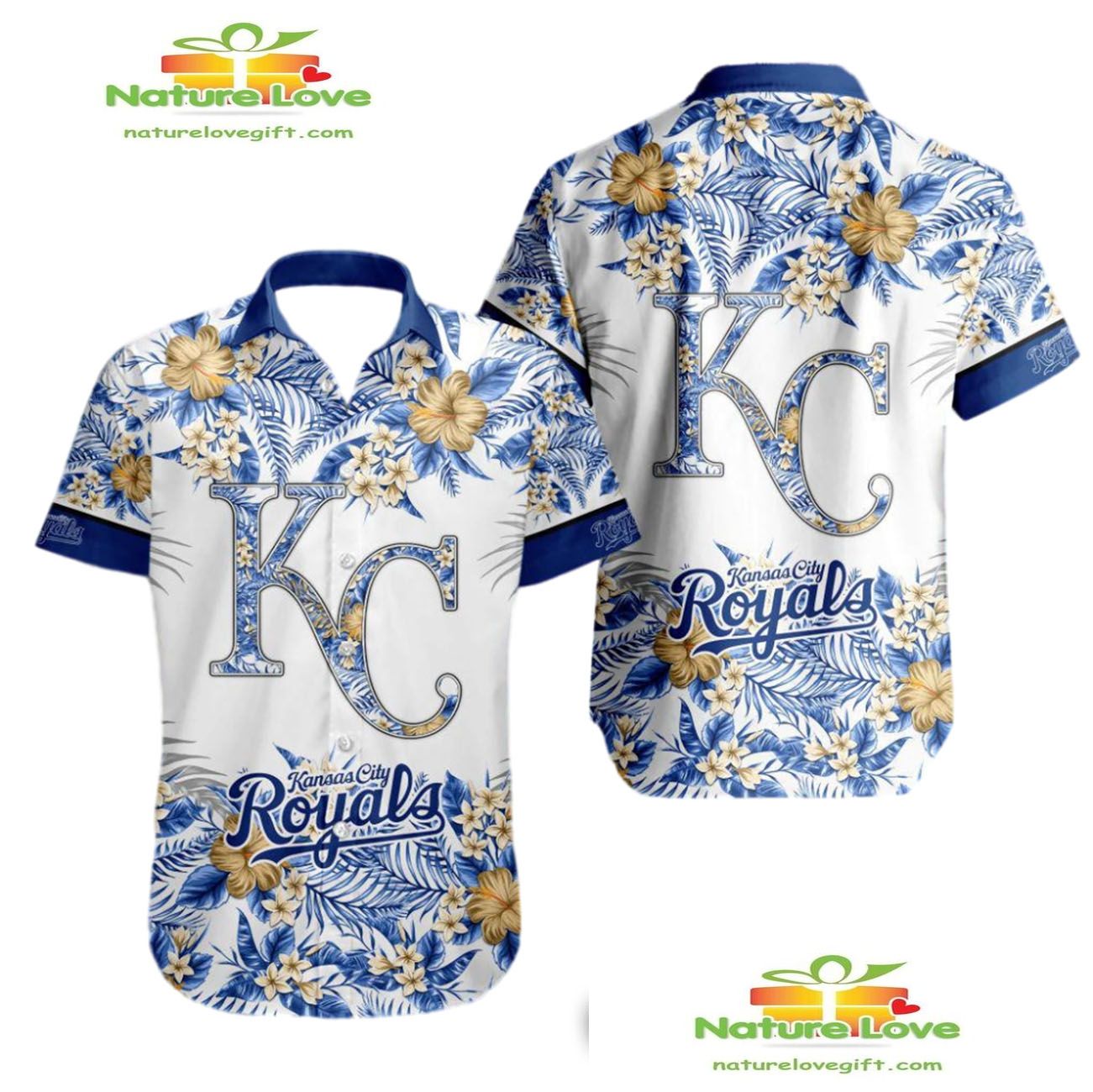 Kansas City Royals Tropical Hawaiian Shirt for Men and Women Aloha Shirt