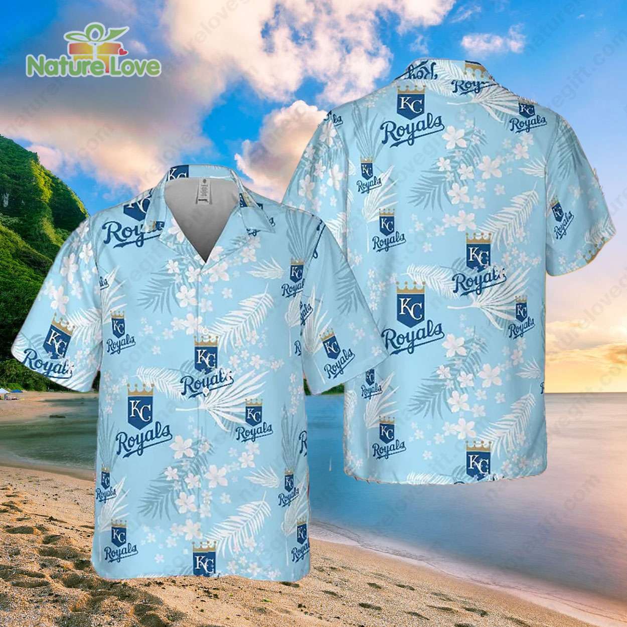 Kansas City Royals Tropical Floral MLB Blue Hawaiian Shirt