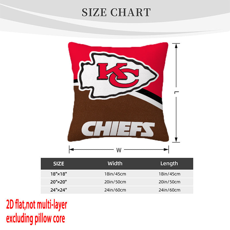 Kansas City Chiefs Pillow Case Chiefs Pillow Cover ( Without Pillow Insert ) Style 11