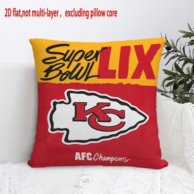 Kansas City Chiefs Pillow Case Chiefs Pillow Cover ( Without Pillow Insert ) Style 22