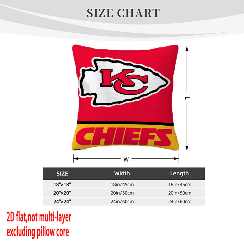 Kansas City Chiefs Pillow Case Chiefs Pillow Cover ( Without Pillow Insert ) Style 49