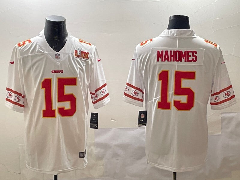 Kansas City Chiefs #15 Patrick Mahomes Long Sleeve Logo Adult Style 2