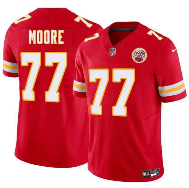 Kansas City Chiefs #77 Jaylon Moore Red 2025 F.U.S.E. Vapor Untouchable Limited