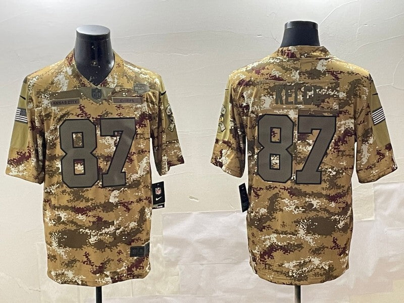Kansas City Chiefs #87 Travis Kelce Chiefs Salute Style 2