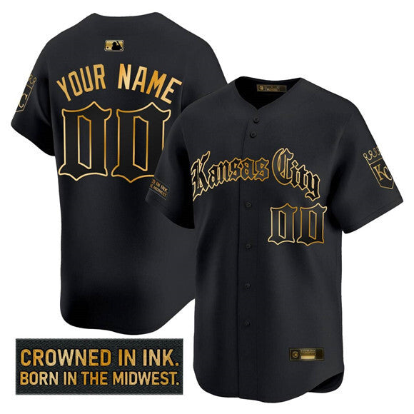 Kansas City Royals Active Player Custom 'Gothic Crown Edition' Gold Vapor Limited