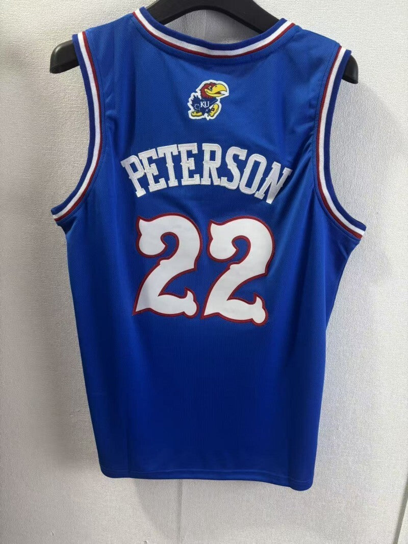 Kansas Jayhawks #22 Darryn Peterson 22 # Style 1