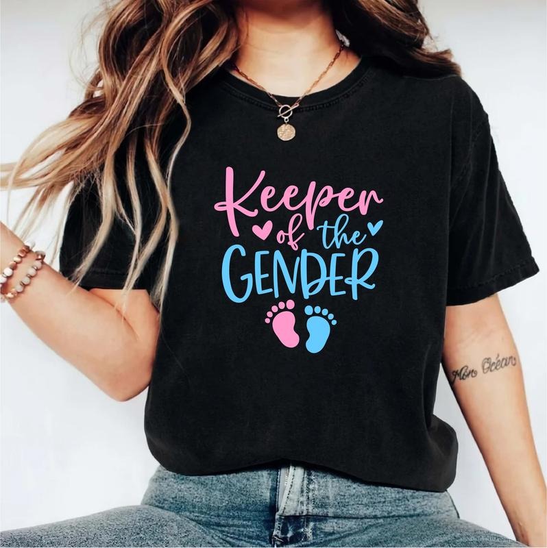 Keeper Of The Gender T-Shirt, Matching Gender Reveal Party Tee, Unisex Baby Announcement Shirt Hoodie, Sweatshirt