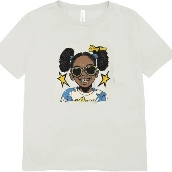 Keeping It Real Street Negro Cartoon Girl Graphic Cropped T-shirt