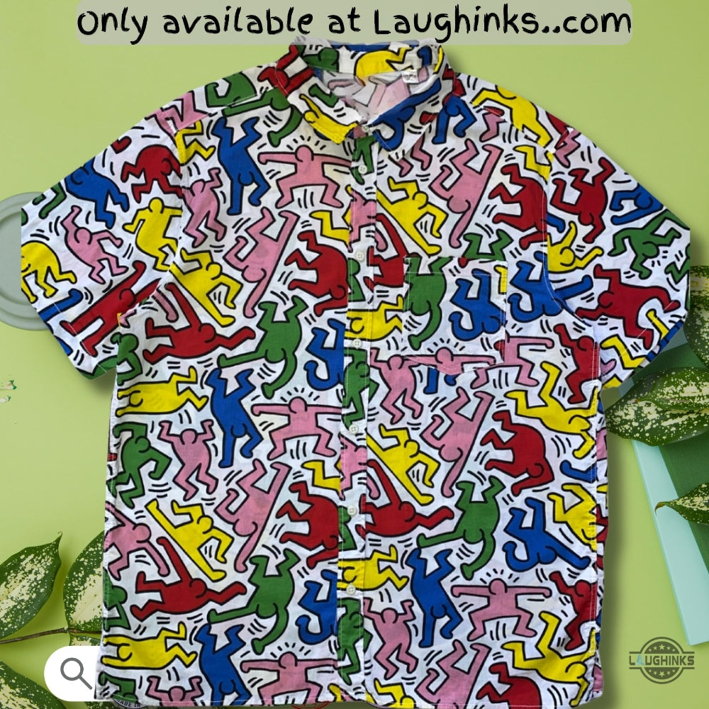 Keith Haring X Hm Tribe Called Quest Hawaiian Shirt Reprinted