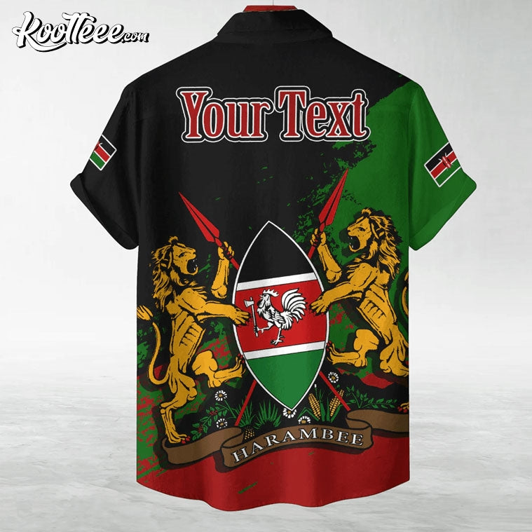 Kenya Coat Of Arms Custom Hawaiian Shirt