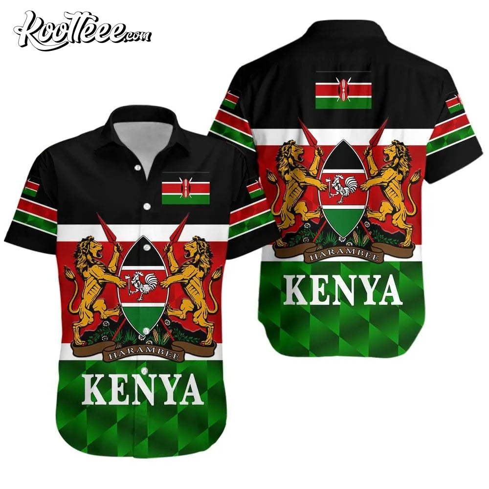 Kenya Coat Of Arms Hawaiian Shirt