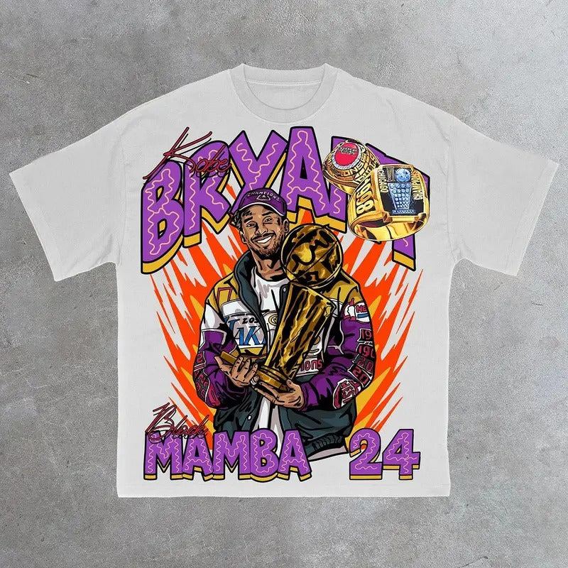 Kobe Bryan T-shirt Vintage Inspirational Basketball Graphic Tee Shirt for Men Women