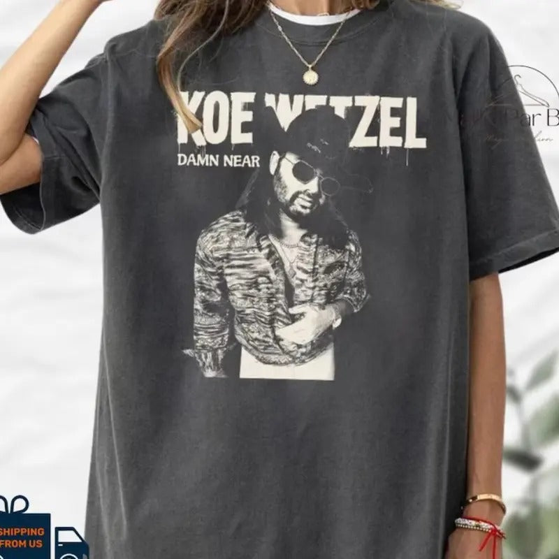 Koe Wetzel Shirt, Koe Tour 2024 Shirt, Koe Music Shirt, Wetzel Fan Lover Tshirt, Country Music Shirt Cotton Fabric