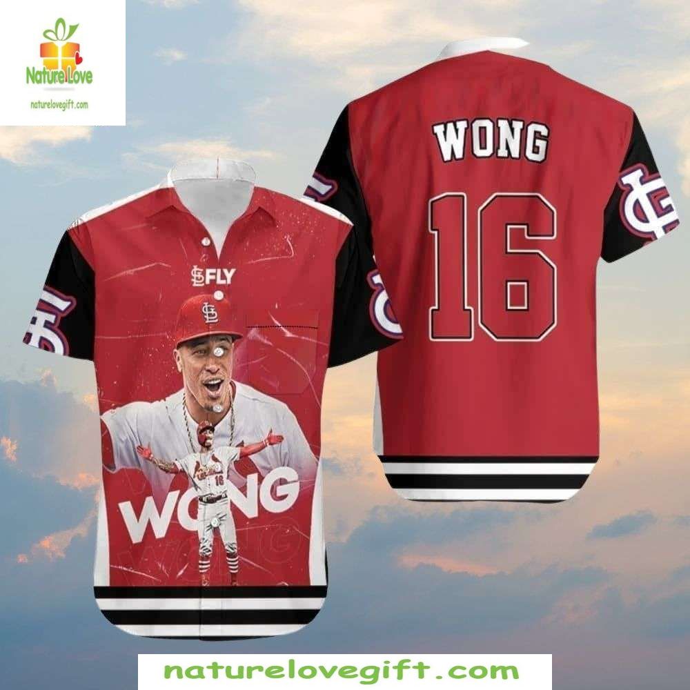 Cardinals Baseball Hawaiian Shirt Kolten Wong Celebration Stylish MLB Apparel