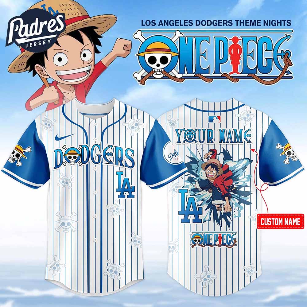 LA Dodgers MLB x One Piece Personalized Baseball Jersey 2025 - Padres Jersey Oasis: Elevate Your Baseball Style Game