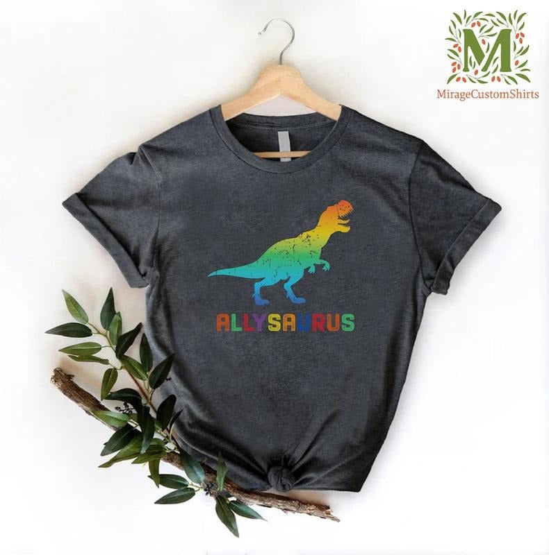LGBT Dinosaur T Rex Shirt, Allysaurus Shirt, Pride Ally Shirt, LGBTQ Pride Tshirt, Pride Party Shirt, LGBT Ally Shirt,...