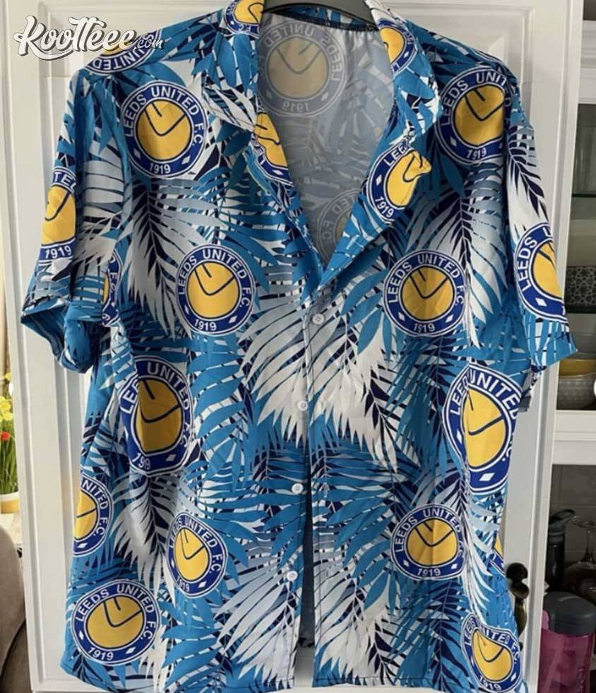 Leeds United Tropical Blue Hawaiian Shirt