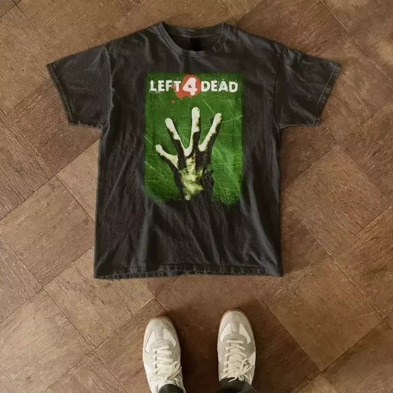 Left 4 Dead Game Tee, L4D promo tee, Classic gaming tee horror game Hoodie, Sweatshirt | InkThreadWorks.com