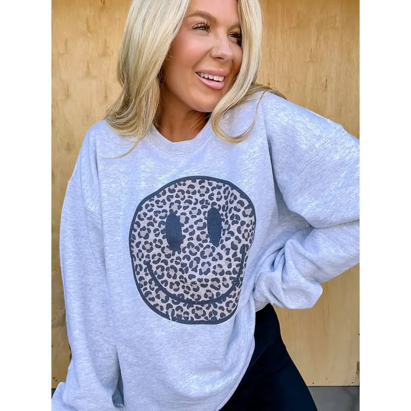 Leopard Smile Graphic Top
