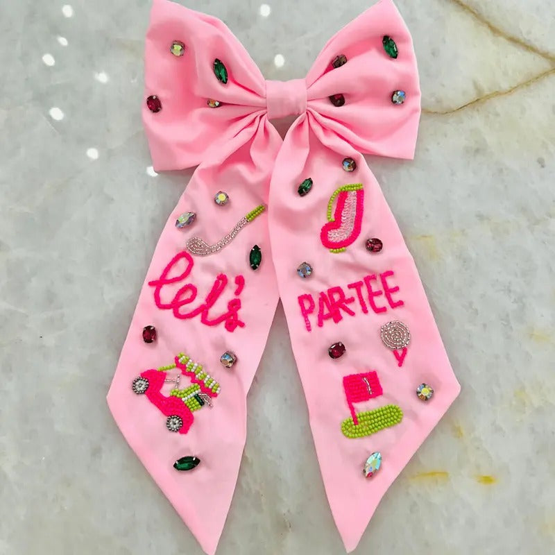 Lets Par-Tee Golf Hair Bow Hoodie, Sweatshirt | InkThreadWorks.com