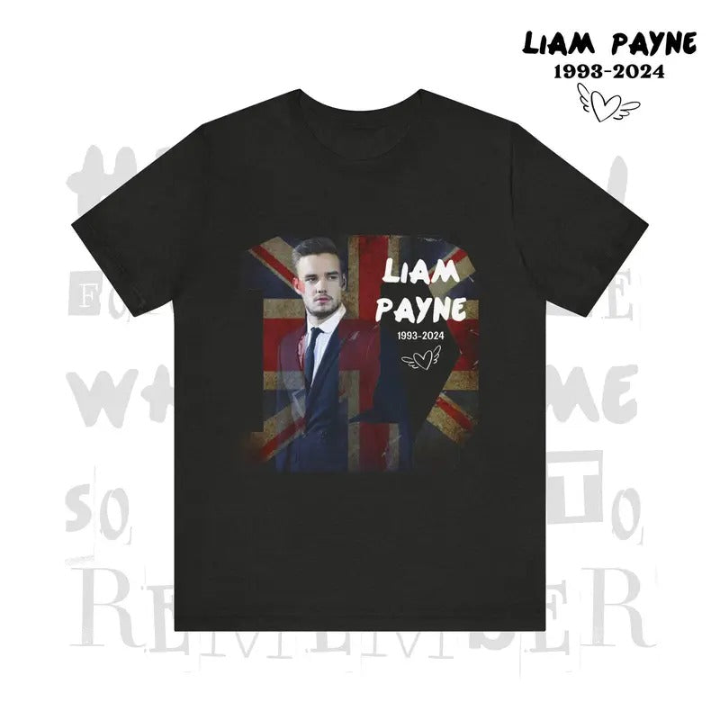 Liam Payne Tribute T-, One Direction Fan Tee, Uniex Jerey Short Sleeve, Memorial Thirt, Muic Band Merch, Liam Payne, Gone...