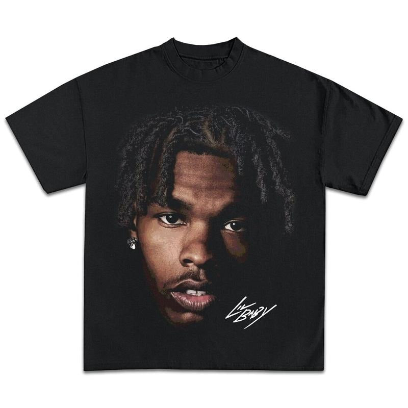 Lil Baby Graphic T-Shirt Vintage Rapper Hip Hop Merch Men Women Menswear Top