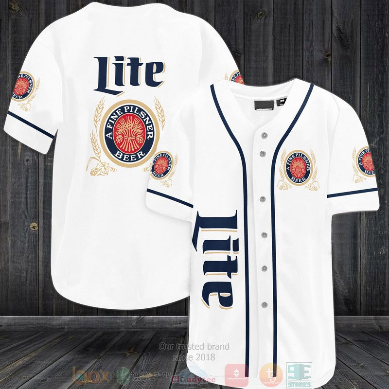 Lite a Fine Pilsner Beer white Baseball shirt