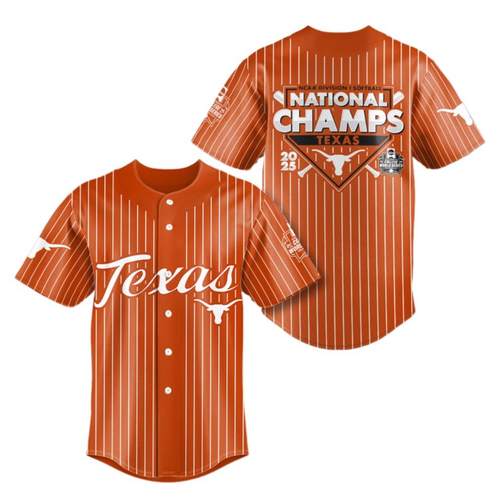 Longhorns Division I Softball National Champs Texas 2025 Jersey - Grishko.com