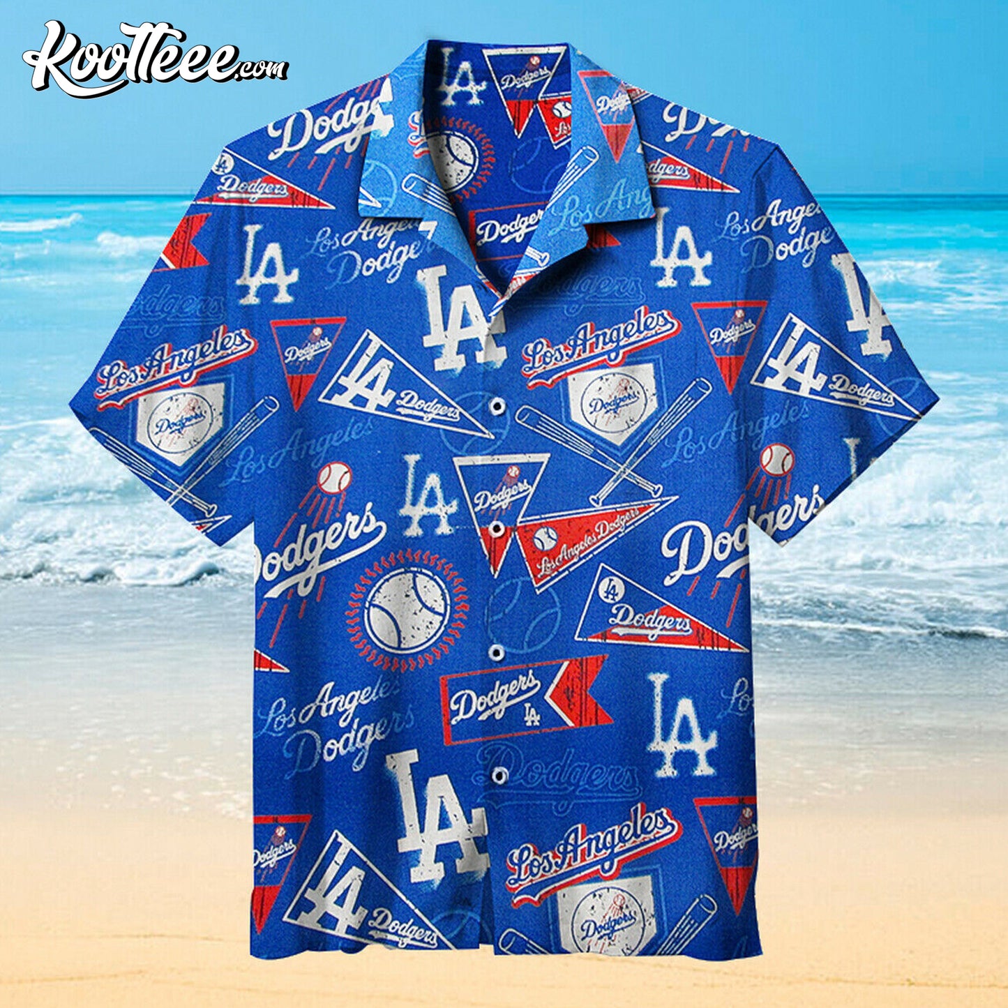 Los Angeles Dodgers Baseball Floral Aloha Hawaiian Shirt