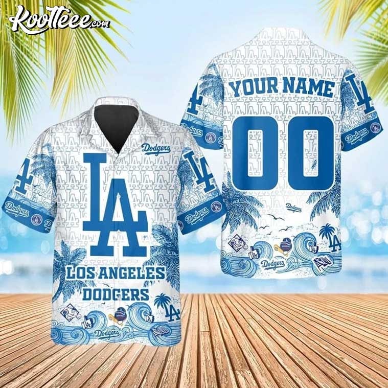 Los Angeles Dodgers Wave Palms Summer Hawaiian Shirt