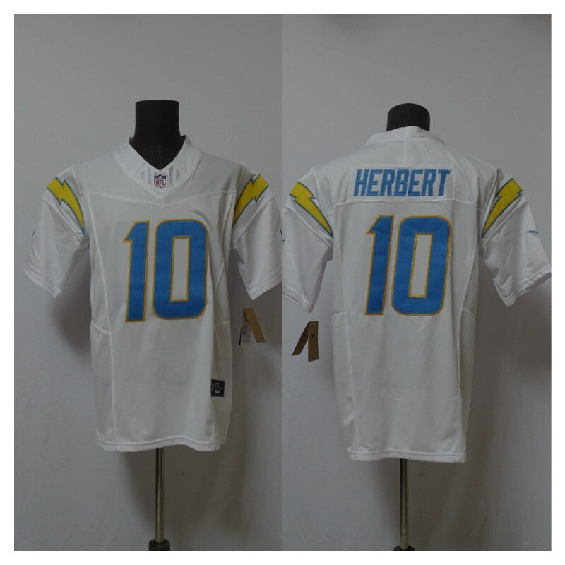 Los Angeles Chargers #10 Justin Herbert Lightning 3 Edition Style 2