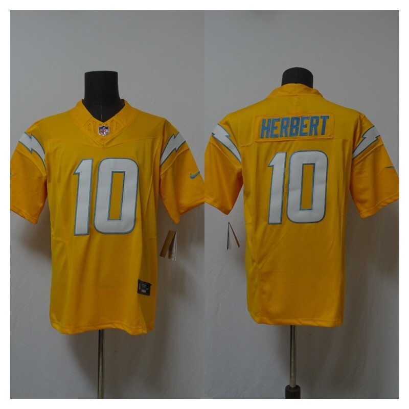 Los Angeles Chargers #10 Justin Herbert Lightning 3 Edition Style 3