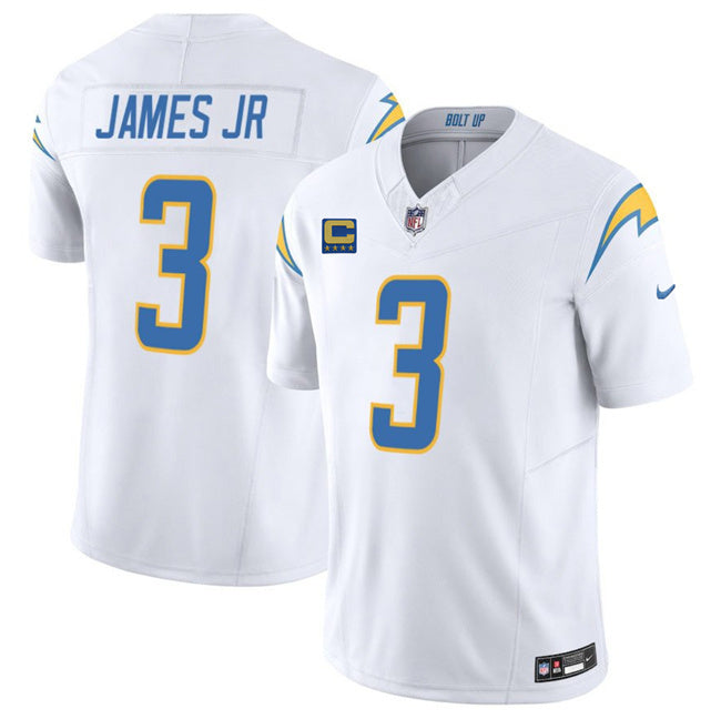 Los Angeles Chargers #3 Derwin James JR White 2025 F.U.S.E With 4-Star C Patch