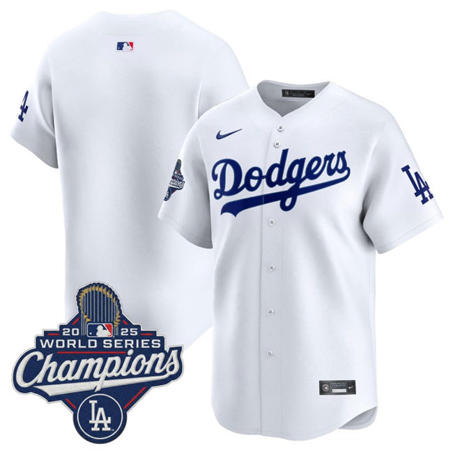 Los Angeles Dodgers Blank White 2025 World Series Champions Patch Home Limited