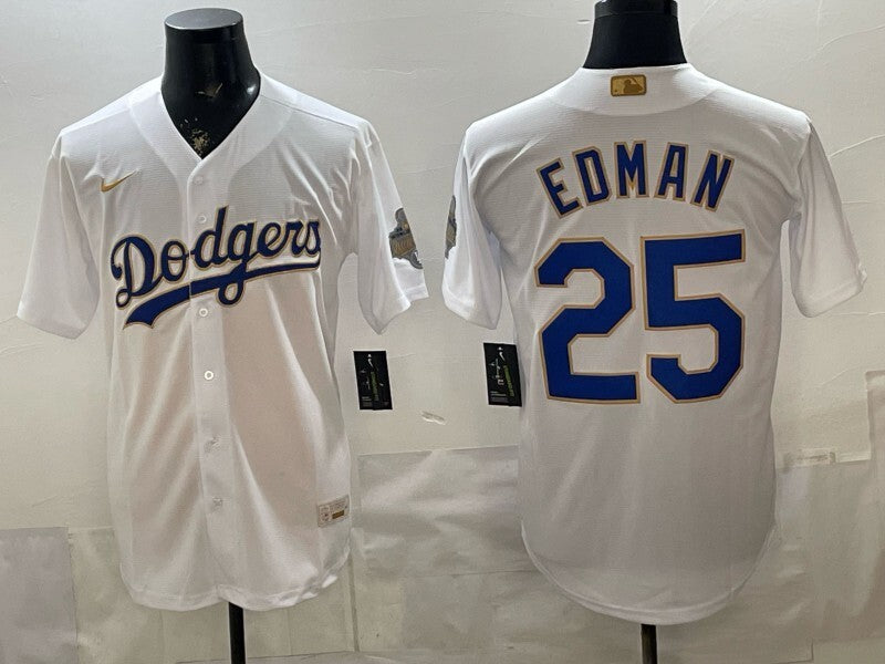 Los Angeles Dodgers #25 Tommy Edman Dodgers Platinum V2